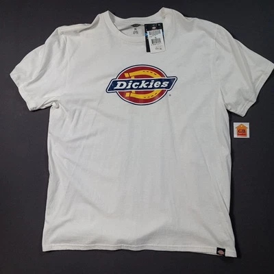 Camiseta Dickies Para Hombres Manga Corta Tricolor Logo Gráfico Camiseta Duradera Peso Pesado Foto 1 de 4