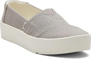 Toms Damen Verona Plateau Slipper Sneaker Schuhe Taubengrau Canvas NEU 8,5 - Bild 1 von 5