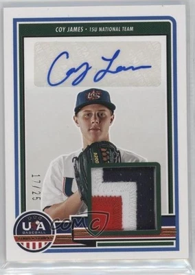 2023 USA Baseball Stars & Stripes Signature Materials Prime /25 Coy James Auto - Image 1 of 2