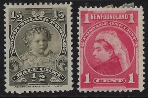 Newfoundland 1897, Scott 78-79 MHR. Royals. F-VF centering. CV $9.50 (a7386b - Picture 1 of 3