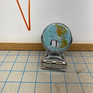 Vintage Perpetual Standing Flip Desk Calendar Globe Souvenir - Picture 1 of 22