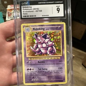 Nidoking Pokemon (2016) Evolutions 45/108 Holo Graduado Como Nuevo 9 - Imagen 1 de 7