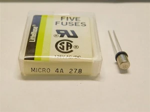5 Littelfuse 278 4A Mikrosicherungen sehr schnell wirkend entwickelt für das Raumfahrtprogramm - Bild 1 von 1