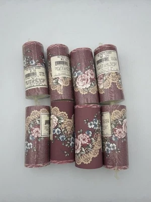 Lote de 8 bordéis de papel de parede vintage da década de 1990 renda floral vitoriana Cottagecore - Imagem 1 de 4