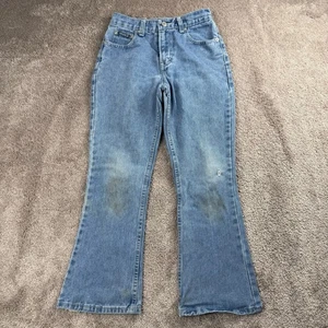 Vintage Jordache Flare Jeans Child Size 10 Distressed Stained 24" - Picture 1 of 6
