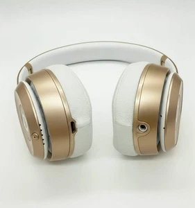 Beats Solo 3 Headphones Gold -W/ Wires & Carrying Case - Picture 1 of 9