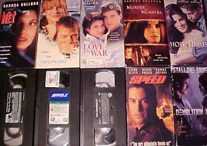 Lot of 10 SANDRA BULLOCK VHS Tapes - Two If By Sea Hope Floats The Net + - Imagen 1 de 1