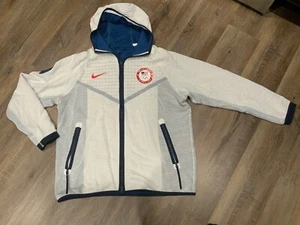 NIKE OLYMPIC TEAM USA TECH PACK FULL ZIP HOODIE WHITE DJ5248-121 MEN’S Sz XL - Picture 1 of 12