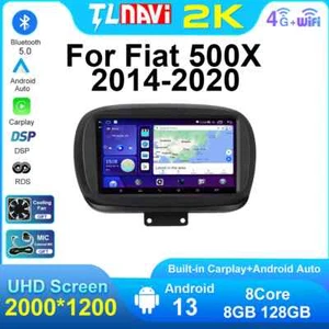 2 Din Android 13 Car Stereo For Fiat 500X 2014-2020 w/ Touch Screen & 4G WIFI - Picture 1 of 48