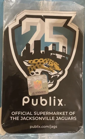 Football Magnet Jacksonville Jaguars 25th  NFL Publix Team Official Licensed New Cover