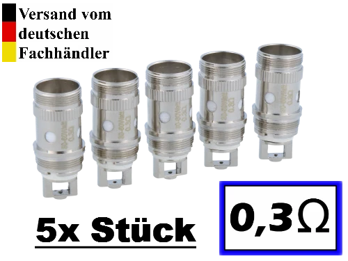 Eleaf EC Coils Heads 0,3 Ohm Pico Melo 2 Melo 3 Melo 4 Mini ( 5er Pack )
