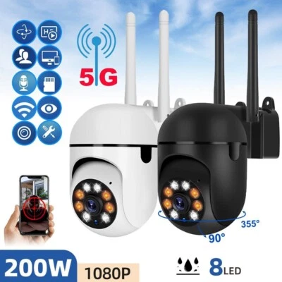 Camaras De Seguridad 5G Wifi Exterior Inalambrica Con Vision Nocturna 1080P HD