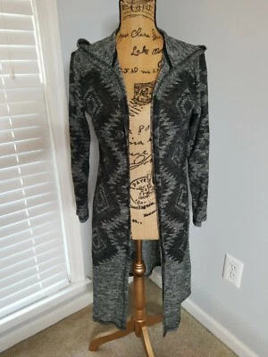 Ali Miles Mujer M Cárdigan Frente Abierto Boho Sudadera con Capucha Suéter Mangas Largas COMO ESTÁ Foto 1 de 4