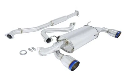 MEGAN 4" Dual Titanium Burnt Tip OE RS Catback Exhaust for FRS FR-S BRZ 86 13-18 - Image 1 of 4