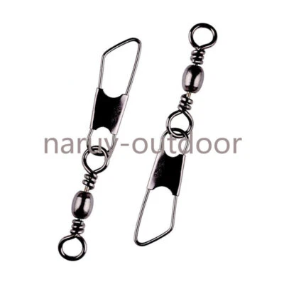 100PCS Fishing Barrel Swivel with Interlock Snap Fishing Swivel Size 14#-3/0 - Image 1 of 4