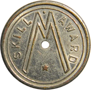 Skill Award No Cash Value Token (0293)  UNLISTED - Picture 1 of 2