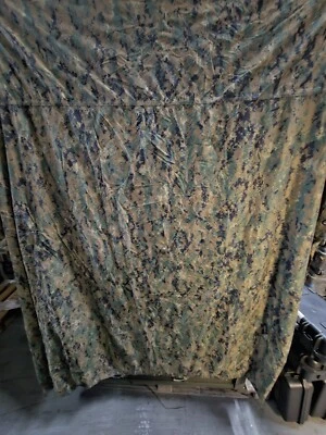 GI USMC Ripstop Nylon Reversible Tarp MARPAT Woodland Coyote USA Made - Image 1 of 4