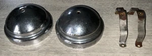 A PAIR OF ROVER P3 LUCAS WINDTONE HORN WT28 & WT29 DOMED CHROME COVERS - Picture 1 of 2