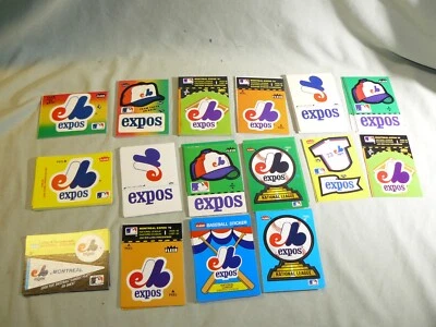 Lot of 93 Vintage Fleer Montreal Expos Baseball Stickers-Puzzles, Fun Facts - Image 1 of 4