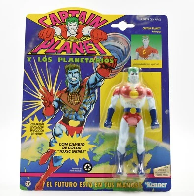 Kenner 1991 - Captain Planet Toxic Grime Action Figure (EU Card) - Image 1 of 2