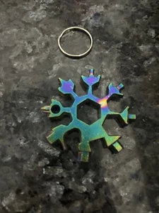 Screwdriver Snowflake Bottle Opener All In One Keychain - Picture 1 of 2