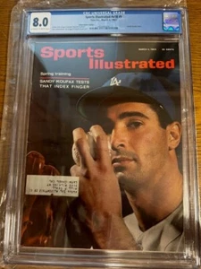 March 4, 1963 Sandy Koufax L.A. Dodgers Sports Illustrated Subscription CGC 8.0 - Picture 1 of 5