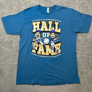 Arizona Diamondbacks Hall Of Fame Teal Shirt XL SGA Randy Johnson Luis Gonzalez - Picture 1 of 5