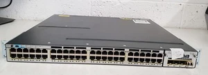 Cisco WS-C3750X-48T-E V04 48xGB RJ45 Network Switch inc VAT - Picture 1 of 4