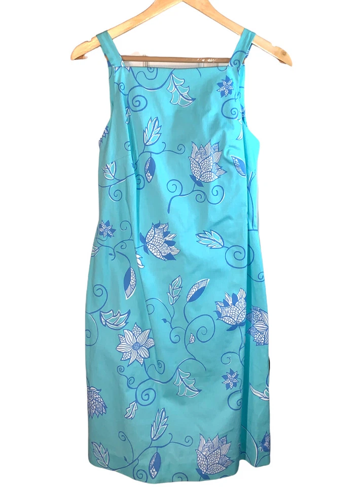 Vestido recto de verano TIBI estampado floral sin mangas vintage etiqueta verde 4 Foto 1 de 4