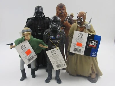 Star Wars Clásico Lote de 5 Figuras Vinilo Muñeca Applausos Leia, Darth, Masticable - LEER Foto 1 de 4
