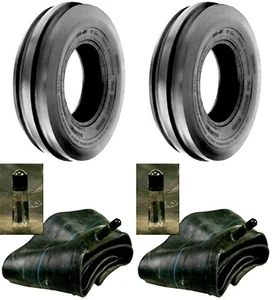 TWO New 4.00-15 Tri-Rib 3 Rib Front Tractor Tires w/ tubes 400-15 F2 3 Rib - Picture 1 of 2