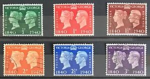 KGVI 1940 Anniversary of First Self Adhesive Stamps SG479 - SG484 Used - Picture 1 of 1