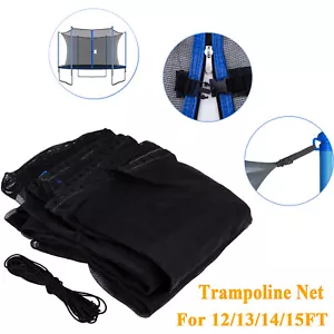 12 13 14 15ft Trampoline Safety Net Round Replacement Fit 4 6 8 Poles Enclosure - Picture 1 of 21