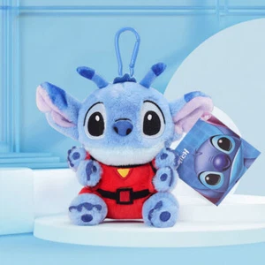 Cartoon Stitch Lilo Plush Fight Keychain Pendant Doll Toy Stuffed Keyring Gift - Picture 1 of 4