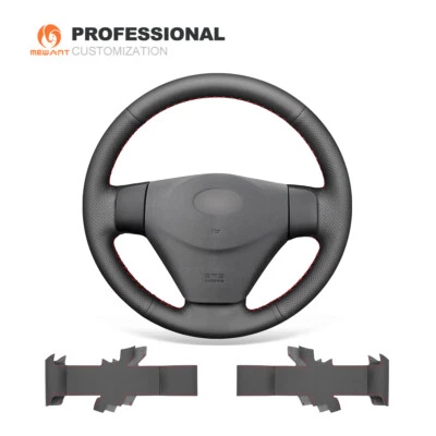 MEWANT DIY Genuine Leather Steering Wheel Cover for Hyundai Accent Getz Kia Rio5 - Image 1 of 4