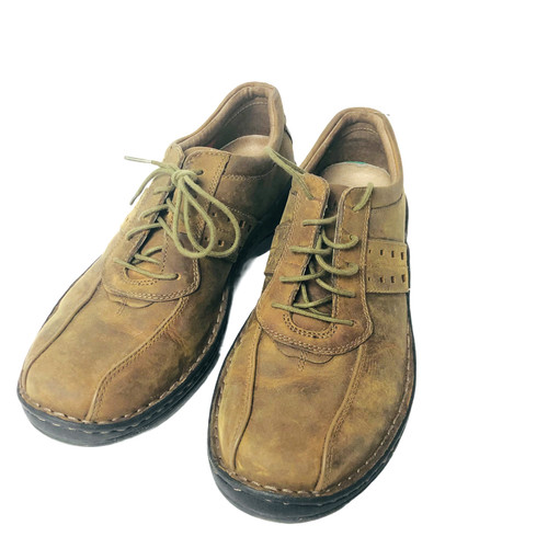 Scarpa Oxford Clarks casual pelle marrone 73108 uomo 8 M punta bicicletta comoda lavoro