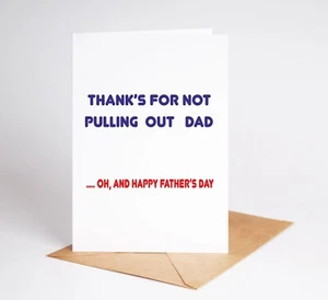 Funny Fathers Day Card Rude Birthday Card Dad Father BC130 - Picture 1 of 3