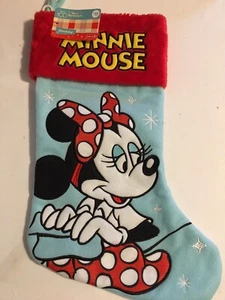 Medias Disney Minnie Mouse Navidad Azul Navidad Navidad NUEVAS 16"" Rojo Bebé Azul Objetivo - Imagen 1 de 3