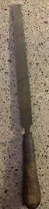 Vintage Nicholson Rounded/Flat Bastard 13" Wood Handle File 3/4” Wide USA - Picture 1 of 9