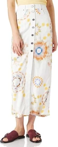 Desigual Women's FAL_Sunny Day Mandala Tie Dye Skirt, White, Size 8 - Picture 1 of 13