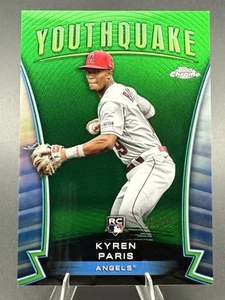 2024 Topps Chrome Youthquake rifrattore verde #YQ-34 Kyren Paris Rookie RC/99 - Foto 1 di 2