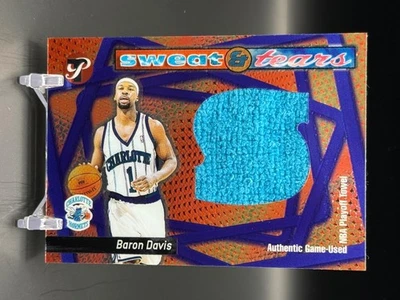 2001-02 Topps Pristine Sweat & Tears #CH-BD Baron Davis Игровое Б/у Полотенце Плей-офф - Изображение 1 из 2