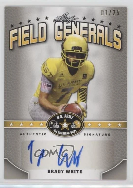 2015 Leaf US Army All-American Bowl Field Generals /25 Brady White #FG-BW1 Auto - Image 1 of 2