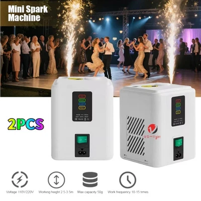 350W White Mini Spark Machine Sparkler Effect Cold Fireworks Machine for Parties - Image 1 of 4