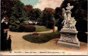 MONUMENTO A PIERRE-JOIGNEAUX BEAUNE Square des Lions Francia Postal - Imagen 1 de 2