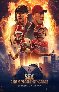Alabama VS Georgia 2026 SEC Championship Game Poster 11 x 17 Zoll UGA vs BAMA - Bild 1 von 3