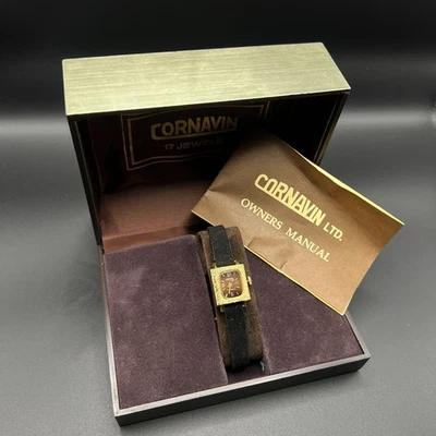 Vintage Women's Cornavin Mechanical 17 Jewels Tank Watch 18mm With Box & Papers - Image 1 of 4