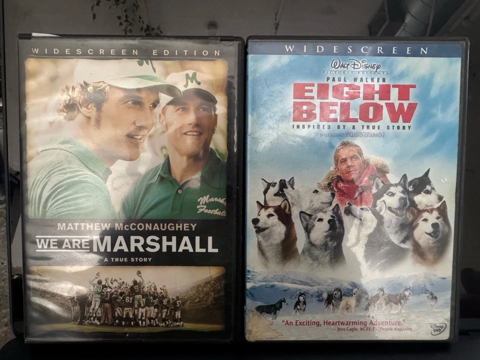 Inspirational Drama DVD Lot 2 – We Are Marshall & Eight Below – True Story Movie - Image 1 of 1