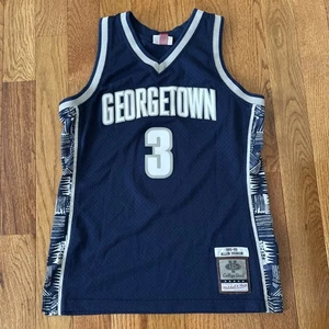 Camiseta deportiva Allen Iverson #3 Georgetown Hoyas 1995 para hombre azul marino bóveda universitaria - mediana - Imagen 1 de 20