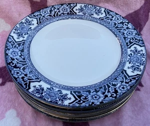 Set Of 10 Antique Wood & Sons Khotan Luncheon Plates 9” Diameter - Picture 1 of 6